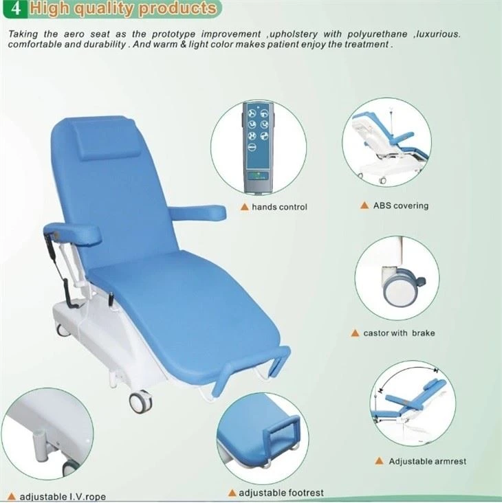 Adjustable Manual Dialysis Blood Donor Chair Bed
